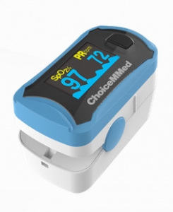 Fingerpulsoximeter MD 300 C29 mit OLED-Anzeige in blau weiss von Choicemmed Pulsoximeter